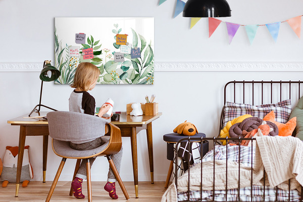 Popisovatelná magnetická tabule Zelená tabule na poznámky a fotografie
