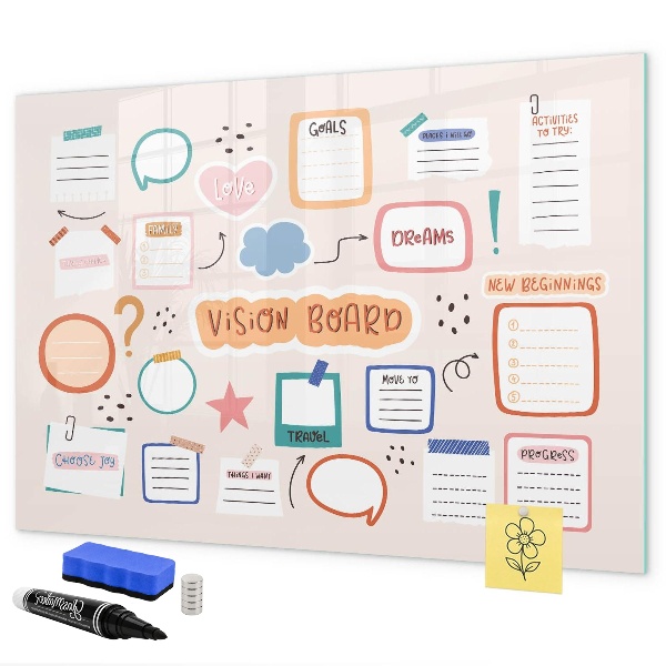 Magnetická psací tabule Kreativní inspirace a nástěnka cílů