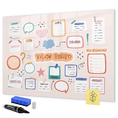 Magnetická psací tabule Kreativní inspirace a nástěnka cílů