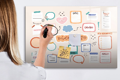 Magnetická psací tabule Kreativní inspirace a nástěnka cílů