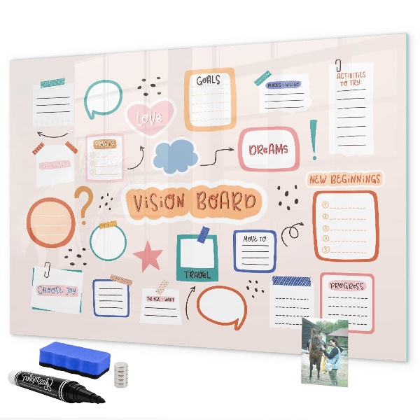 Magnetická psací tabule Kreativní inspirace a nástěnka cílů