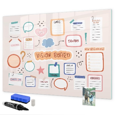 Magnetická psací tabule Kreativní inspirace a nástěnka cílů