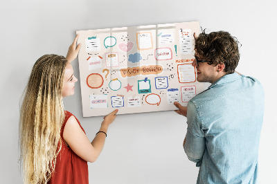 Magnetická psací tabule Kreativní inspirace a nástěnka cílů