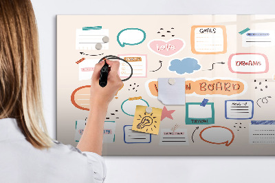 Magnetická psací tabule Kreativní inspirace a nástěnka cílů