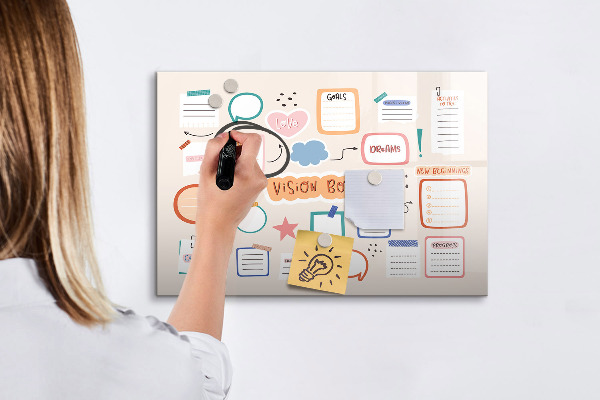 Magnetická psací tabule Kreativní inspirace a nástěnka cílů
