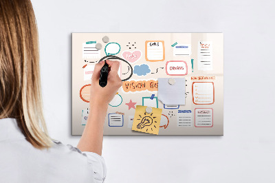 Magnetická psací tabule Kreativní inspirace a nástěnka cílů