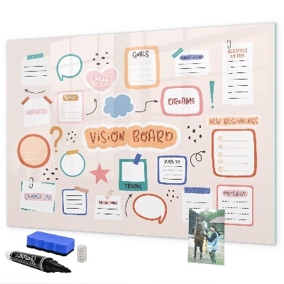 Magnetická psací tabule Kreativní inspirace a nástěnka cílů