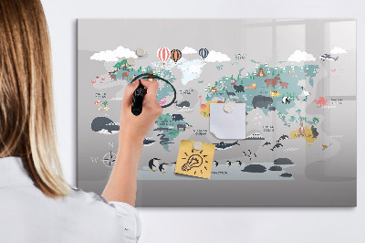Magnetická psací tabule Mapa dobrodružství s místy k objevování