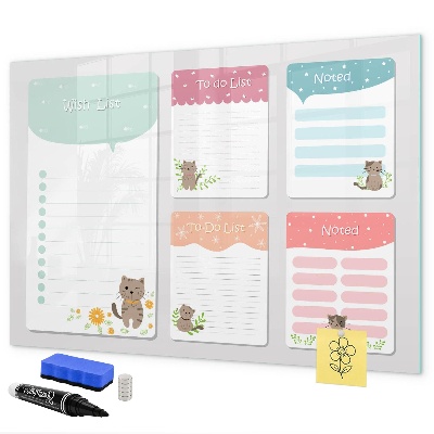 Popisovatelná magnetická tabule Plánování s radostí a kreativitou
