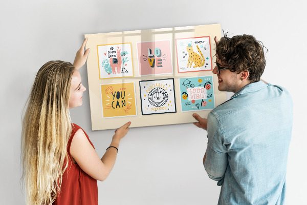 Magnetická psací tabule Kreativní koláže plné pozitivních emocí
