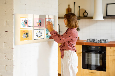 Magnetická psací tabule Kreativní koláže plné pozitivních emocí