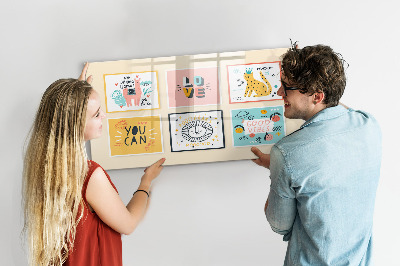 Magnetická psací tabule Kreativní koláže plné pozitivních emocí