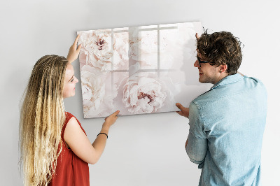 Popisovatelná magnetická tabule Květinový motiv s prostorem pro fotografie