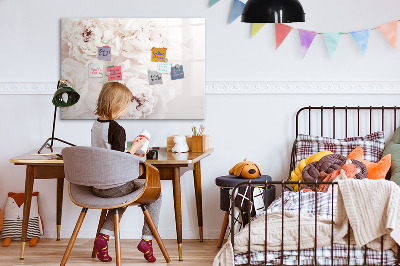 Popisovatelná magnetická tabule Květinový motiv s prostorem pro fotografie