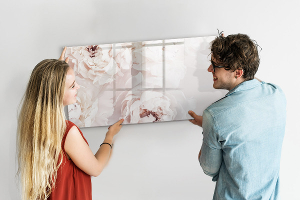 Popisovatelná magnetická tabule Květinový motiv s prostorem pro fotografie