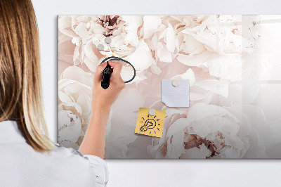 Popisovatelná magnetická tabule Květinový motiv s prostorem pro fotografie