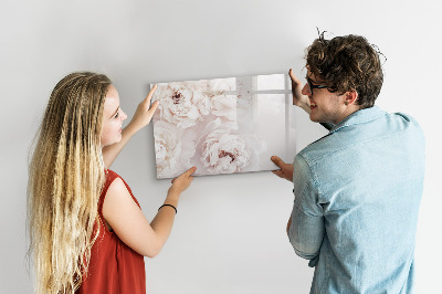 Popisovatelná magnetická tabule Květinový motiv s prostorem pro fotografie