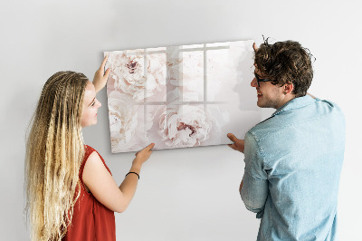 Popisovatelná magnetická tabule Květinový motiv s prostorem pro fotografie