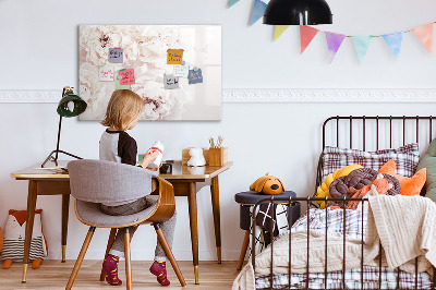 Popisovatelná magnetická tabule Květinový motiv s prostorem pro fotografie