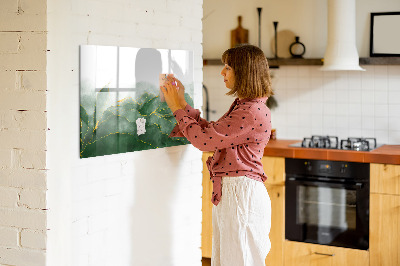 Popisovatelná magnetická tabule Zelená tabule na fotografie a poznámky