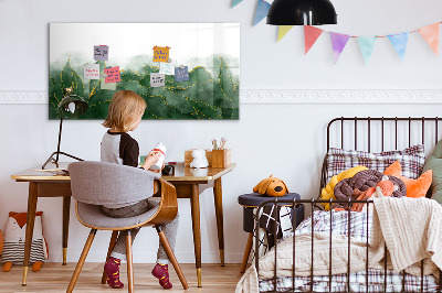 Popisovatelná magnetická tabule Zelená tabule na fotografie a poznámky