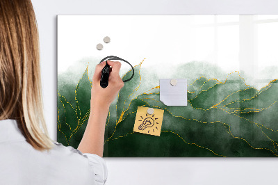 Popisovatelná magnetická tabule Zelená tabule na fotografie a poznámky