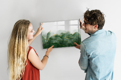 Popisovatelná magnetická tabule Zelená tabule na fotografie a poznámky