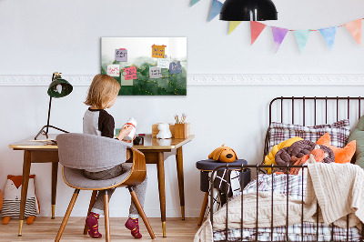 Popisovatelná magnetická tabule Zelená tabule na fotografie a poznámky