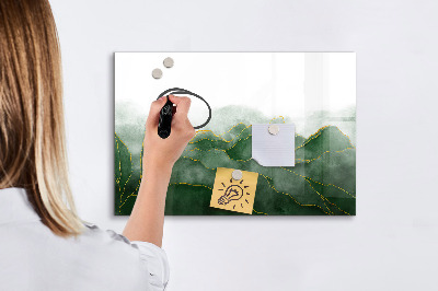 Popisovatelná magnetická tabule Zelená tabule na fotografie a poznámky