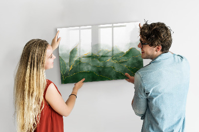 Popisovatelná magnetická tabule Zelená tabule na fotografie a poznámky