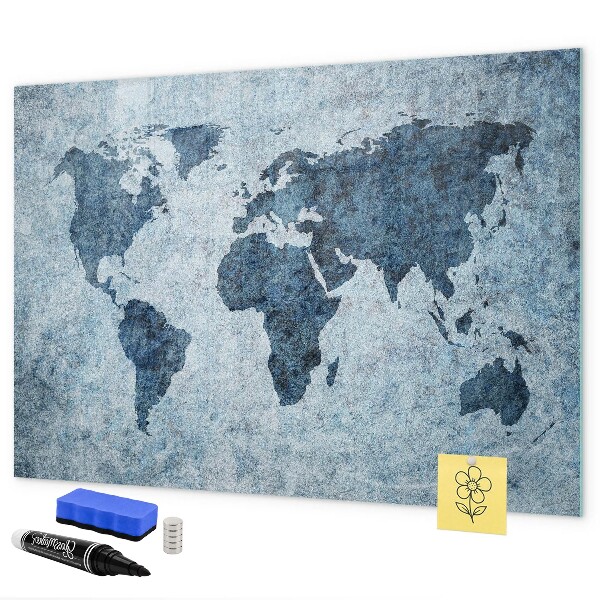 Magnetická psací tabule Mapa světa s osobními vzpomínkami