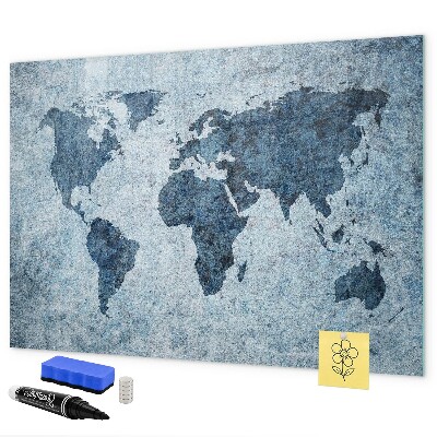 Magnetická psací tabule Mapa světa s osobními vzpomínkami