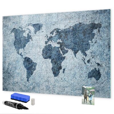 Magnetická psací tabule Mapa světa s osobními vzpomínkami