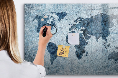 Magnetická psací tabule Mapa světa s osobními vzpomínkami