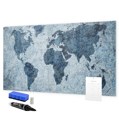 Magnetická psací tabule Mapa světa s osobními vzpomínkami
