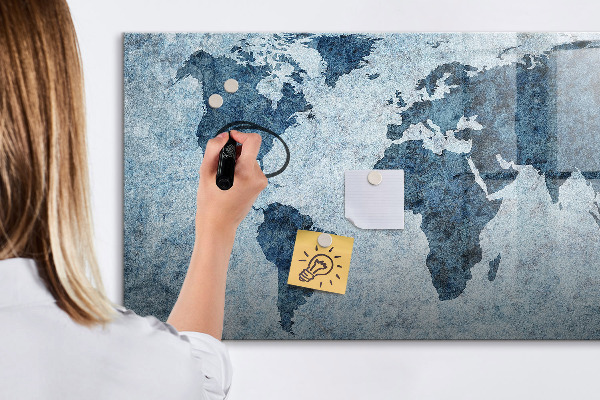 Magnetická psací tabule Mapa světa s osobními vzpomínkami