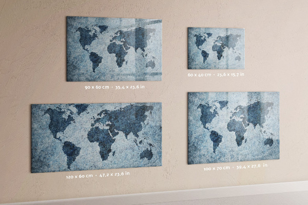 Magnetická psací tabule Mapa světa s osobními vzpomínkami