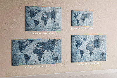 Magnetická psací tabule Mapa světa s osobními vzpomínkami