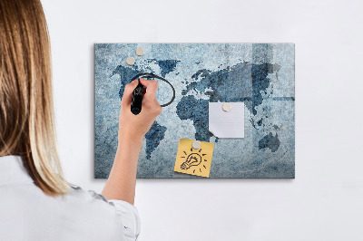 Magnetická psací tabule Mapa světa s osobními vzpomínkami