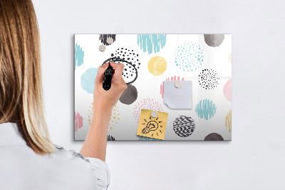 Magnetická psací tabule Barevná tabule na vzpomínky a poznámky