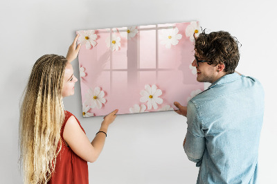 Popisovatelná magnetická tabule Květinový motiv pro fotoprezentaci