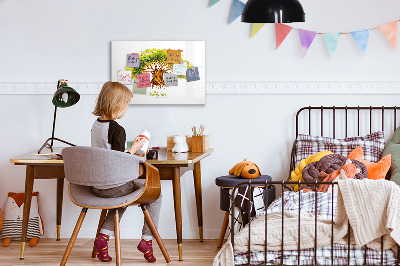 Popisovatelná magnetická tabule Rodokmen s prostorem pro fotografie