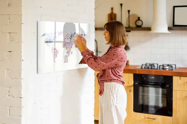 Magnetická psací tabule Mapa světa s osobními vzpomínkami