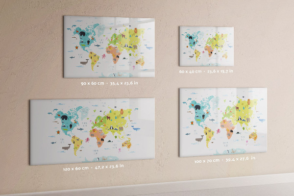 Magnetická psací tabule Interaktivní mapa světa pro personalizaci