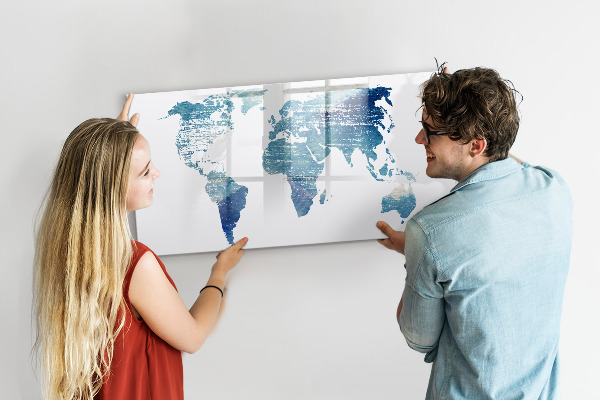 Popisovatelná magnetická tabule Mapa vzpomínek s osobními fotografiemi