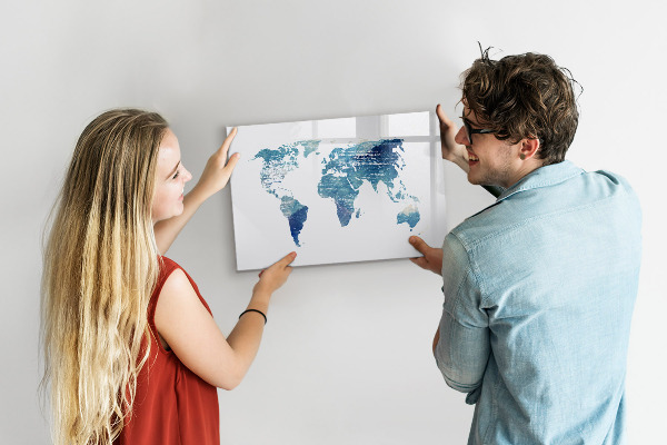 Popisovatelná magnetická tabule Mapa vzpomínek s osobními fotografiemi