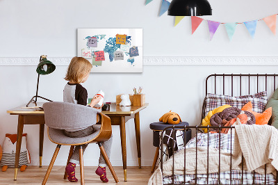 Popisovatelná magnetická tabule Mapa vzpomínek s osobními fotografiemi