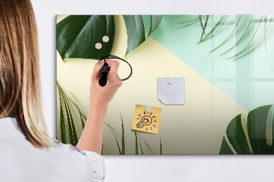 Magnetická psací tabule Stylová nástěnka s rostlinami