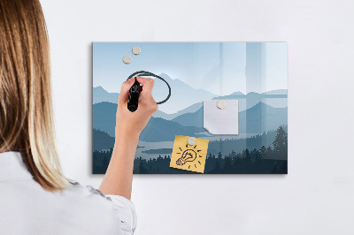Magnetická psací tabule Krajina s místem pro vzpomínky