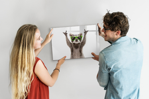 Magnetická psací tabule Šťastný mýval s obrázky